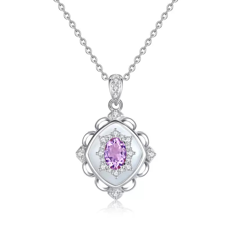 s925 sterling silver crystal gemstone