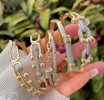 Multiple Styles Copper Plated with 18K Gold, Fully Inlaid with Zircon Stones — Fashionable & Premium