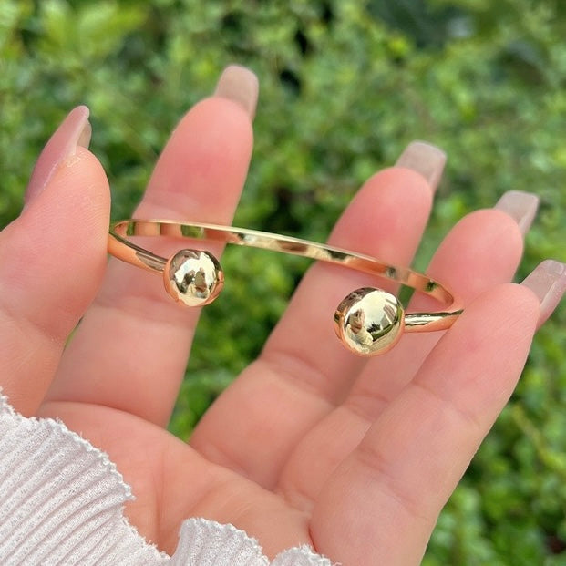 Multiple Styles Copper Plated 18K Gold Round Bracelets Fully Inlaid with Zircon Stones