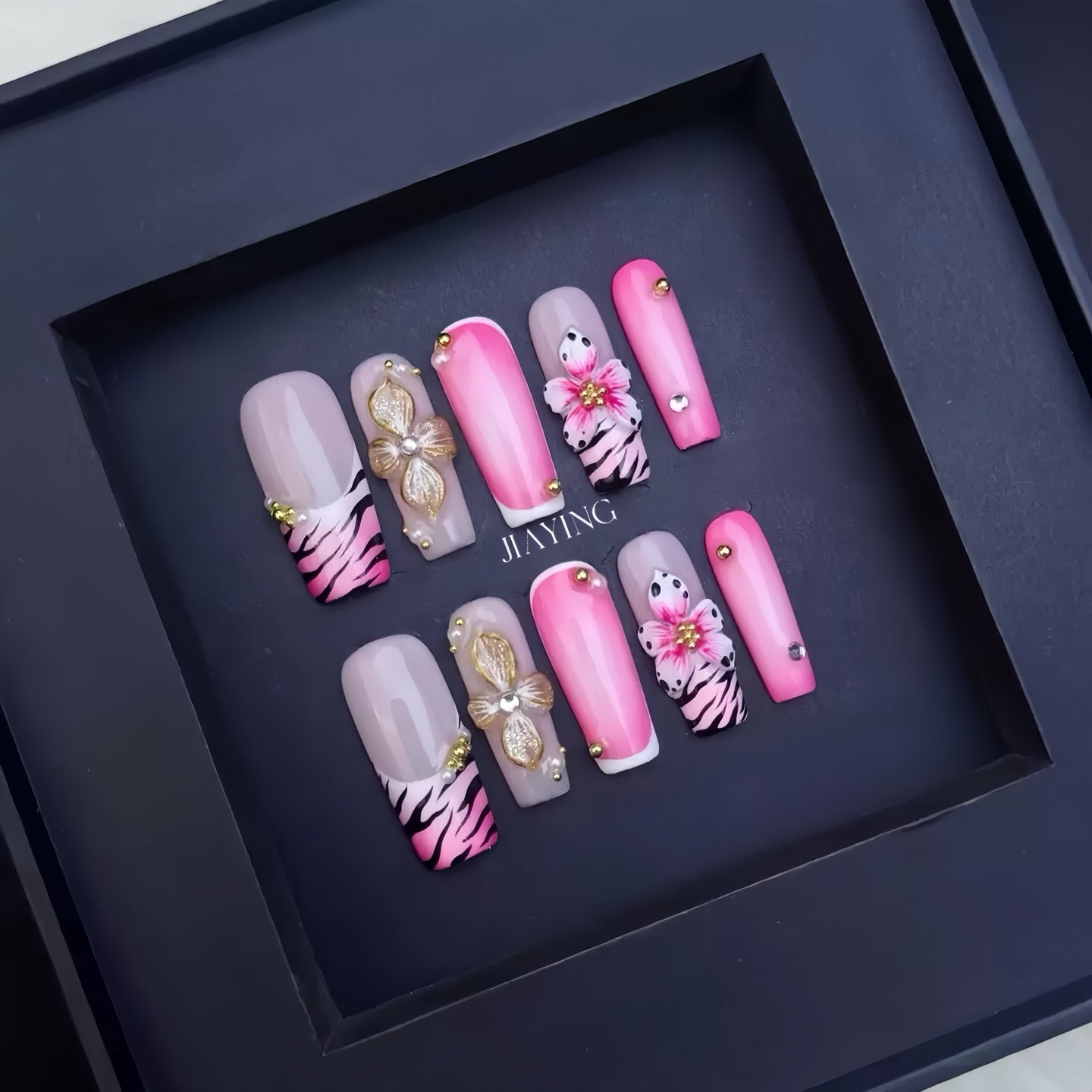 Pink rhyme tiger pattern